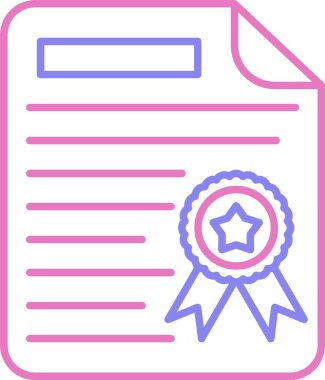 Diploma Satırı İki Renk Simgesi