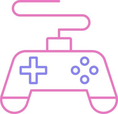 Oyun Konsolu Satırı İki Renk Simgesi