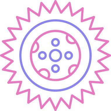 Ay Satırı İki Renk Simgesi