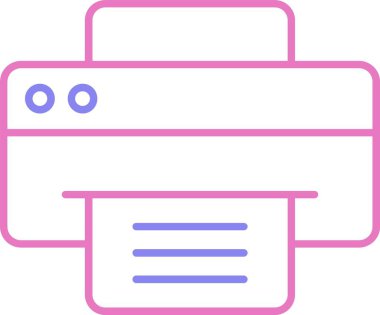 Yazıcı Satırı İki Renk Simgesi