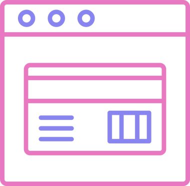 Web Ödeme Satırı İki Renk Simgesi