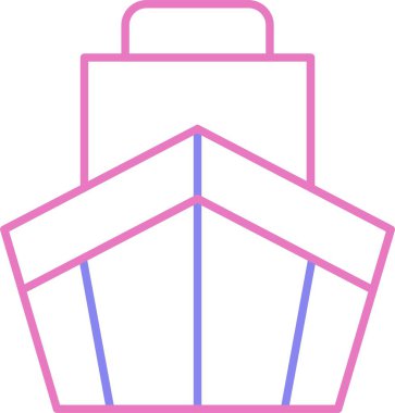 Kargo Çizgisi İki Renk Simgesi