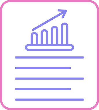 Satır Çemberi Grafik Çizgisi İki Renk Simgesi