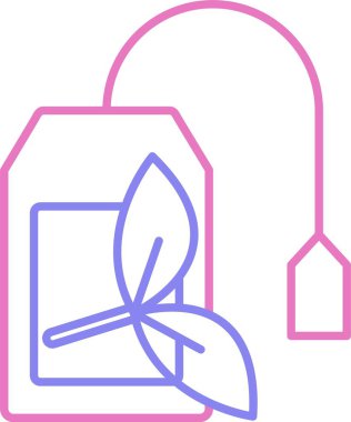 Çay poşeti Satırı İki Renk Simgesi