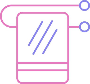 Havlu Askısı Satırı İki Renk Simgesi