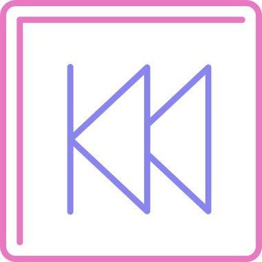 Ters Satır İki Renk Simgesi