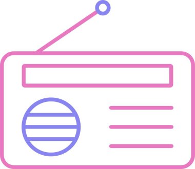 Radyo Satırı İki Renk Simgesi