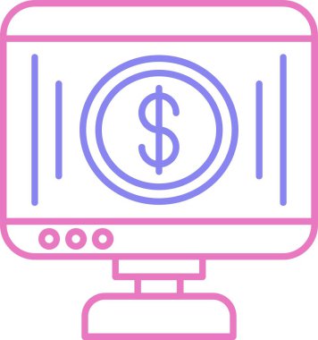 Bütçe Çizgisi İki Renk Simgesi