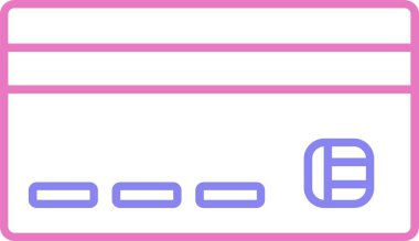 Kredi kartı satırı 2 Renk Simgesi