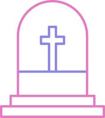 Mezar Satırı İki Renk Simgesi