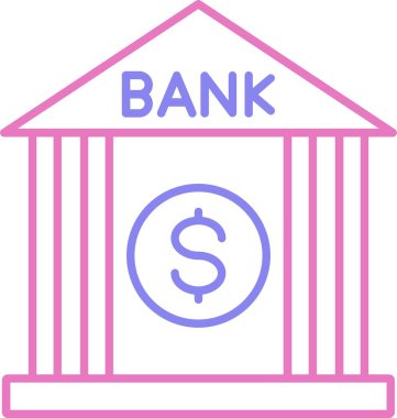 Banka Satırı İki Renk Simgesi