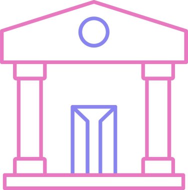 Müze Satırı İki Renk Simgesi