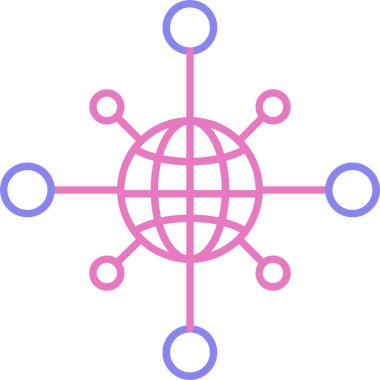 Ağ Satırı İki Renk Simgesi