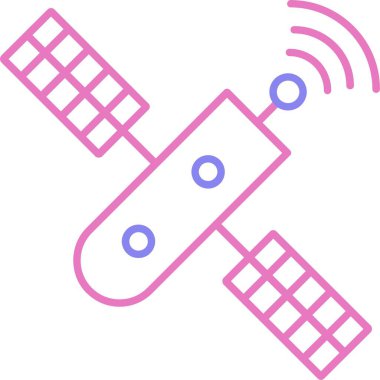 Uydu Satırı İki Renk Simgesi