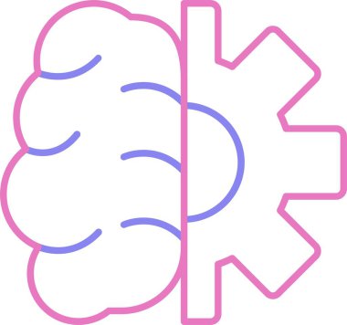 Yaratıcı Beyin Satırı İki Renk Simgesi