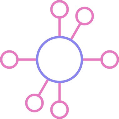 Diyagram Çizgisi İki Renk Simgesi