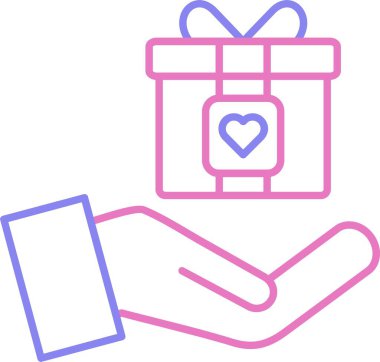 Hediye Satırı İki Renk Simgesi