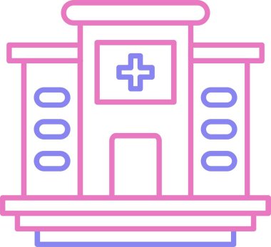 Hastane Hat 2 Renk Simgesi