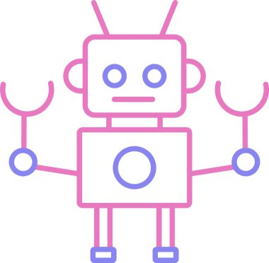 Robot Satırı İki Renk Simgesi