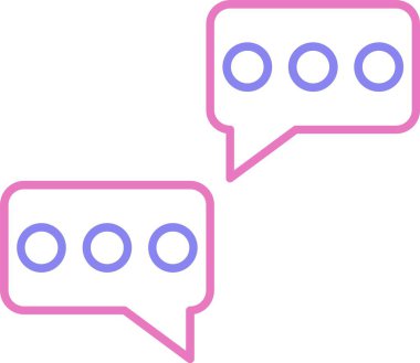 Sohbet Satırı İki Renk Simgesi