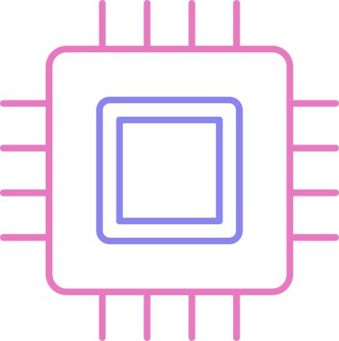 Devre Çizgisi İki Renk Simgesi