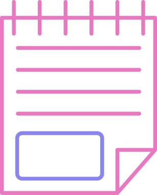 Not Satırı İki Renk Simgesi