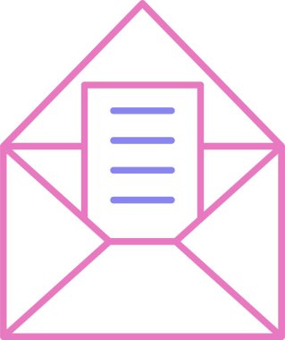 Zarf Satırı İki Renk Simgesini Aç