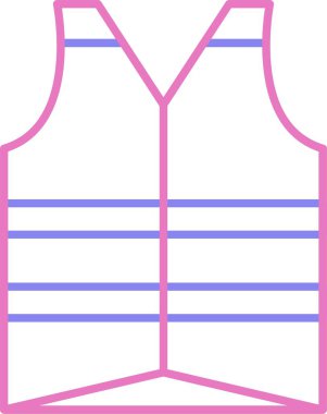 Yelek Satırı İki Renk Simgesi