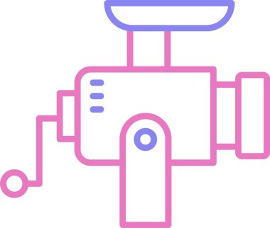 Kıyma Çizgisi İki Renk Simgesi