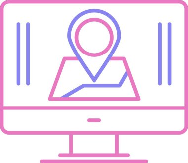 İğne Noktası İki Renk Simgesi