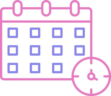 Zaman Çizelgesi İki Renk Simgesi