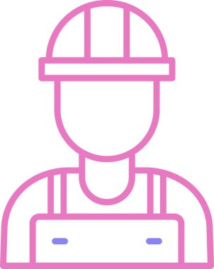 İşçi Satırı İki Renk Simgesi