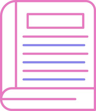 Kitap Satırı İki Renk Simgesi