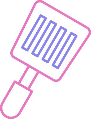 Spatula Çizgisi İki Renk Simgesi