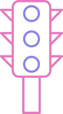 Trafik Denetim Hattı İki Renk Simgesi