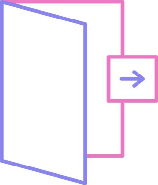 Çıkış Satırı İki Renk Simgesi