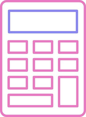 Hesaplayıcı Satır İki Renk Simgesi