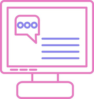 Sohbet Satırı İki Renk Simgesi