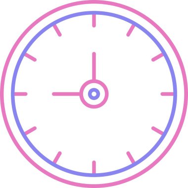 Saat Çizgisi İki Renk Simgesi