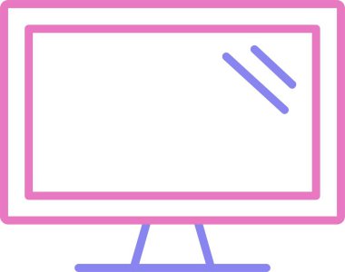 Bilgisayar Satırı İki Renk Simgesi