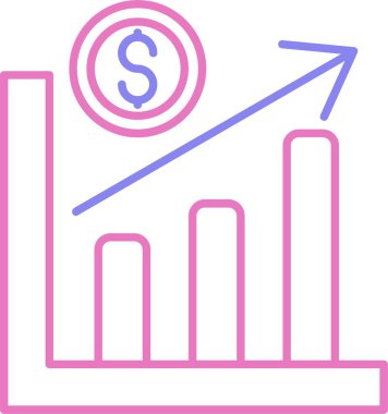 Çizgi Çemberi Çizelgesi İki Renk Simgesi