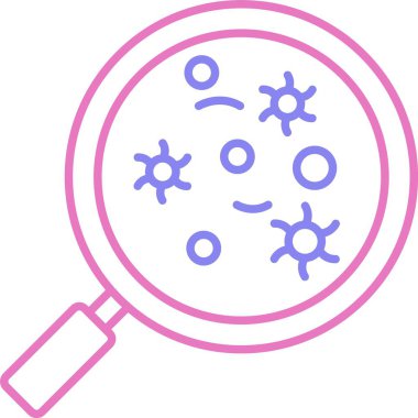 Mikrobiyoloji Satırı İki Renk Simgesi