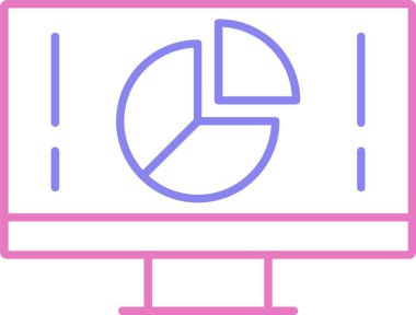 Pasta Çizelgesi İki Renk Simgesi