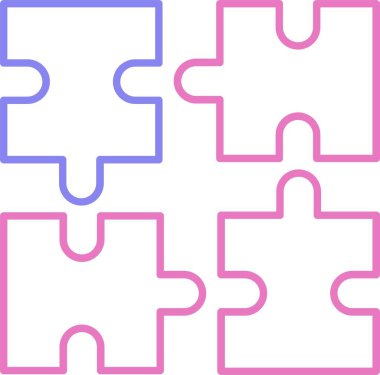 Bulmaca Satırı İki Renk Simgesi