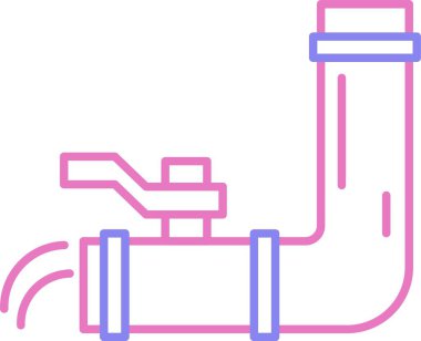 Su Tedarik Hattı İki Renk Simgesi