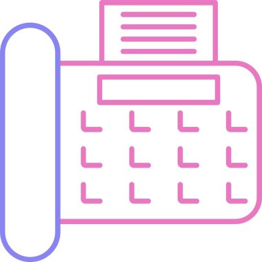 Faks Satırı İki Renk Simgesi