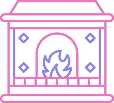 Şömine Satırı İki Renk Simgesi