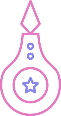 İplik Çizgisi İki Renk Simgesi