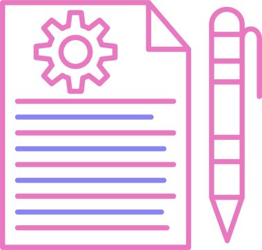 İş Satırı İki Renk Simgesi