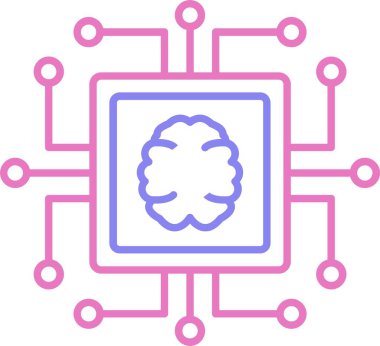 Çip Satırı İki Renk Simgesi